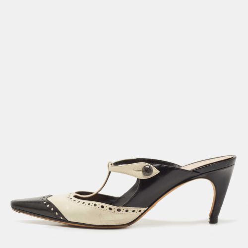 Dior Black/White Leather Spectadior Mules Size 40 - Dior - Modalova