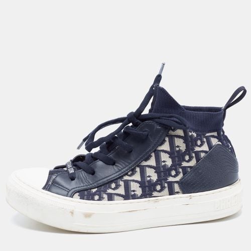 Dior Navy Blue Canvas and Leather Walk'n'Dior Sneakers Size 37 - Dior - Modalova