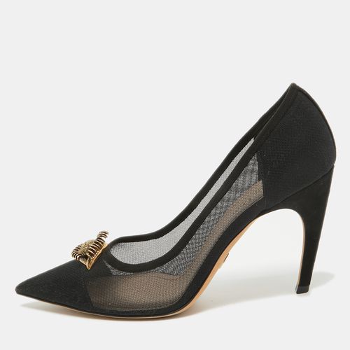 Dior Black Mesh And Suede Surreal D Eye Detail Pointed Toe Pumps Size 41 - Dior - Modalova