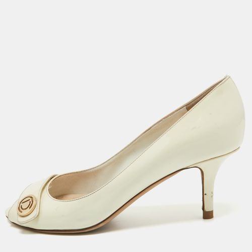 Dior Cream Patent Leather Peep Toe Pumps Size 38 - Dior - Modalova