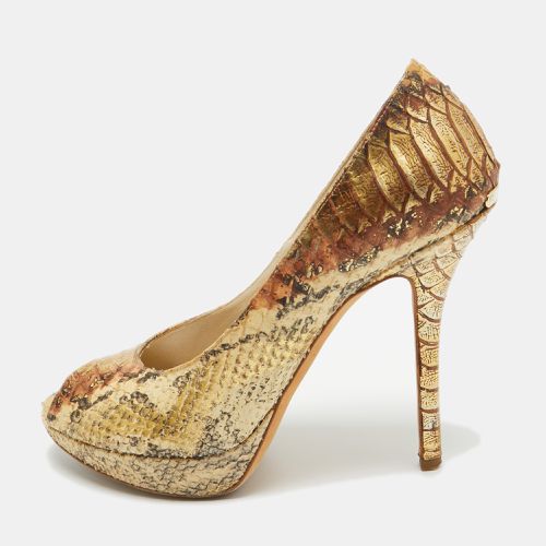 Dior Gold Embossed Python Miss Dior Pumps Size 37 - Dior - Modalova