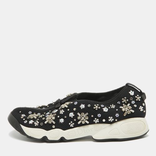 Dior Black Crystal Embellished Mesh Fusion Sneakers Size 39.5 - Dior - Modalova