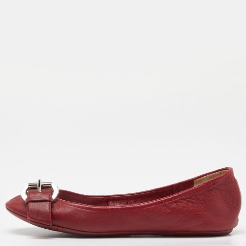 Dior Red Leather Buckle Ballet Flats Size 37 - Dior - Modalova