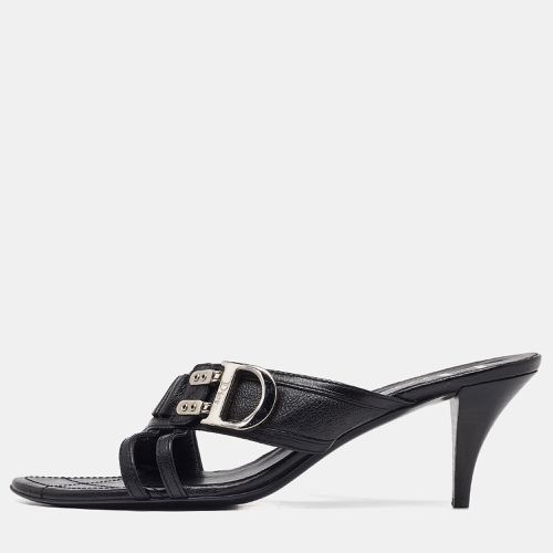 Dior Black Leather Strappy Slide Sandals Size 41 - Dior - Modalova