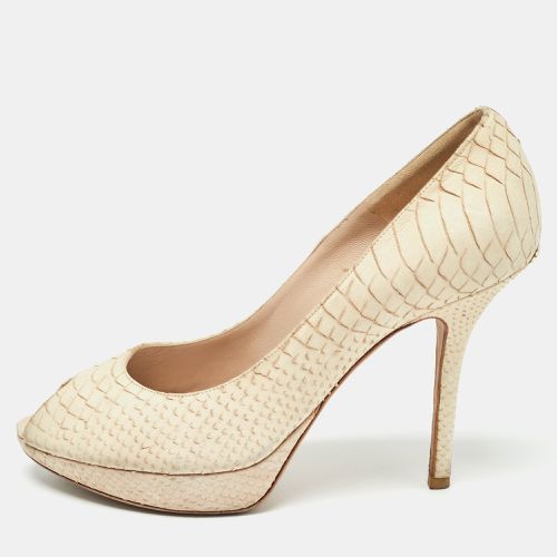 Dior Beige Python Embossed Nubuck Miss Dior Pumps Size 39 - Dior - Modalova