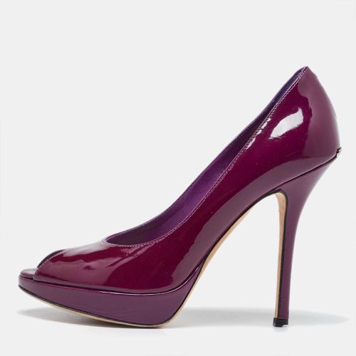 Dior Purple Patent Leather Miss Dior Peep Toe Platform Pumps Size 36 - Dior - Modalova