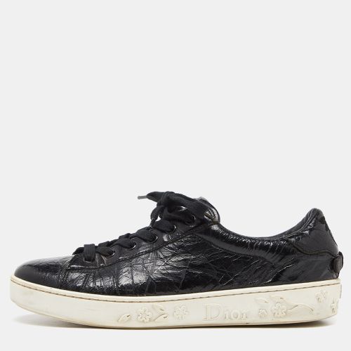 Dior Black Textured Leather Low Top Sneakers Size 37 - Dior - Modalova