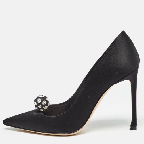 Dior Black Satin Crystal Embellished Pumps Size 38.5 - Dior - Modalova