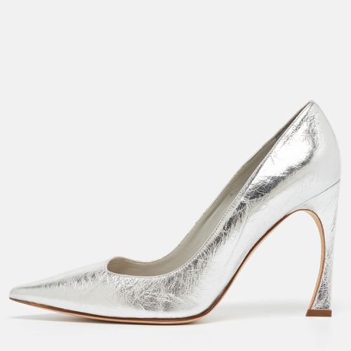 Dior Silver Crackled Leather Pointed Toe Pumps Size 39.5 - Dior - Modalova