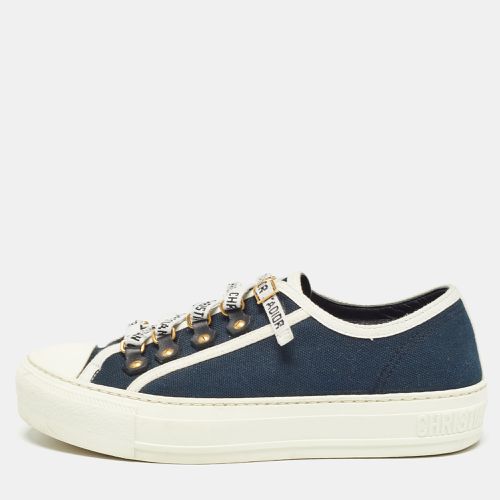 Dior Blue/White Canvas and Rubber Walk'n'Dior Low Top Sneakers Size 35.5 - Dior - Modalova