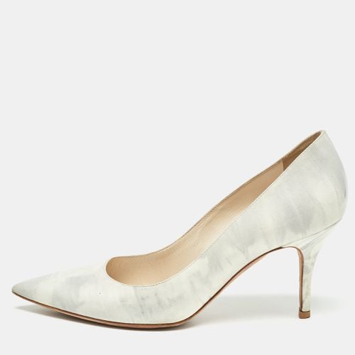 Dior Grey/White Leather Cherie Pumps Size 37.5 - Dior - Modalova