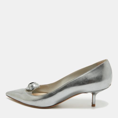 Dior Grey Leather Rose Applique Pumps Size 37 - Dior - Modalova