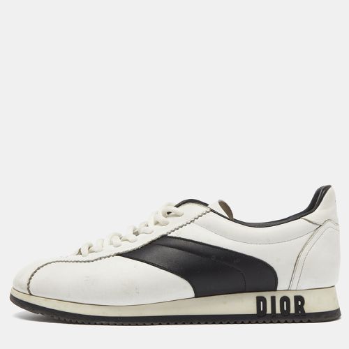 Dior White/Black Leather Low Top Sneakers Size 39 - Dior - Modalova