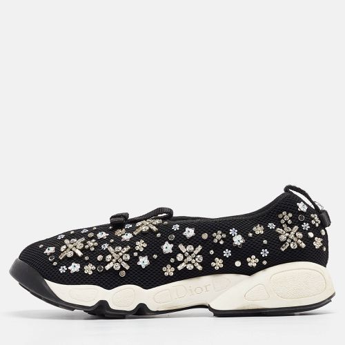 Dior Black Mesh Crystal Embellished Fusion Sneakers Size 36.5 - Dior - Modalova