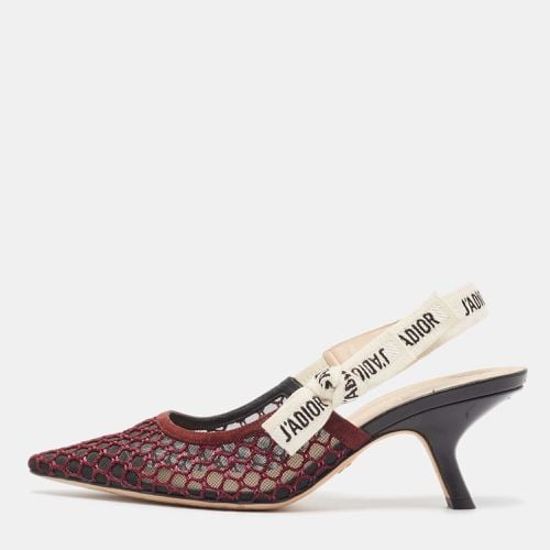 Dior Burgundy Mesh J'adior Slingback Pumps Size 36.5 - Dior - Modalova