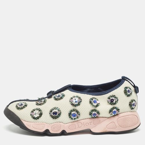 Dior Cream Mesh Embellished Fusion Sneakers Size 39.5 - Dior - Modalova