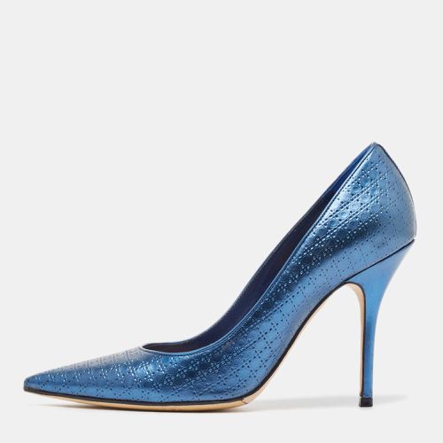 Dior Blue Micro Cannage Patent Leather Cherie Pumps Size 39 - Dior - Modalova