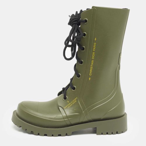 Dior Olive Green Rubber Diorcamp Mid Calf Boots Size 36 - Dior - Modalova