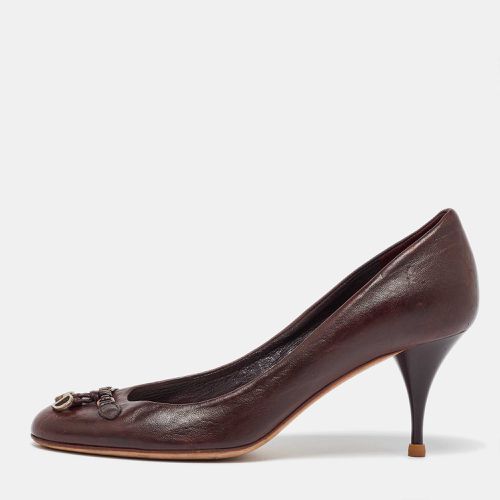 Dior Brown Leather CD Charm Round Toe Pumps Size 36 - Dior - Modalova