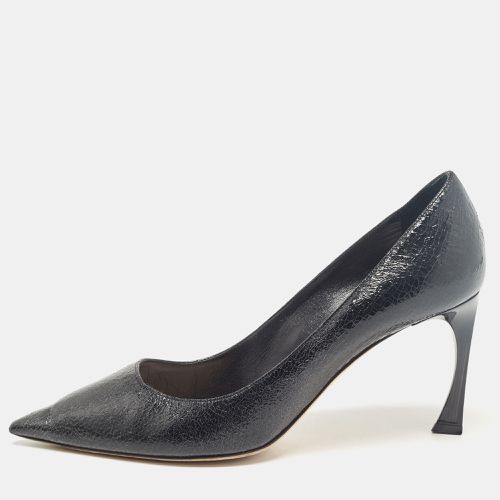 Dior Black Textured Leather Pointed Toe Pumps Size 39.5 - Dior - Modalova