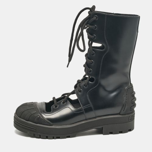 Dior Black Leather Combat Boots Size 37 - Dior - Modalova