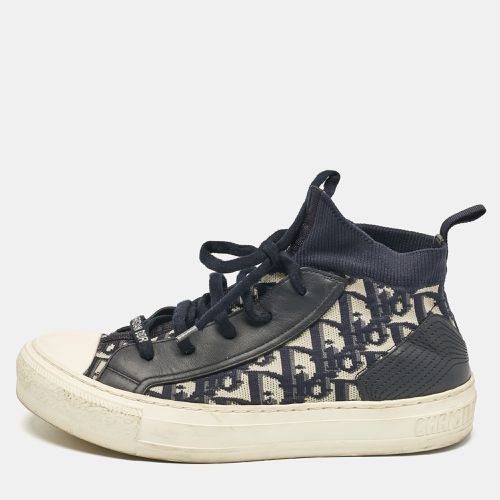 Dior Navy Blue/White Oblique Knit Fabric and Leather Walk'n'Dior Sneakers Size 38 - Dior - Modalova