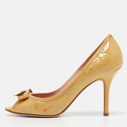 Dior Yellow Patent Leather Peep Toe Pumps Size 38.5 - Dior - Modalova