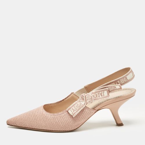 Dior Pink Embroidered Canvas J'Adior Slingback Pumps Size 39 - Dior - Modalova