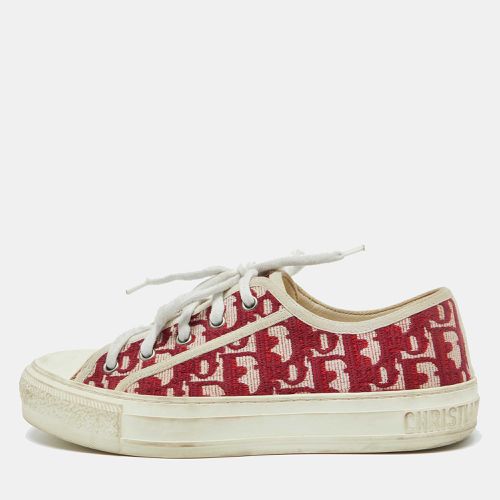 Dior Red/White Oblique Canvas Walk'n'Dior Low Top Sneakers Size 38.5 - Dior - Modalova