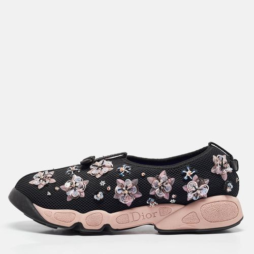 Dior Black Mesh Fusion Floral Embellished Sneakers Size 38 - Dior - Modalova