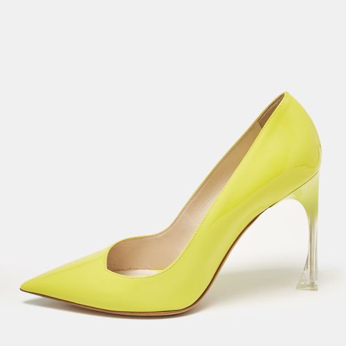 Dior Neon Yellow Patent Leather Songe Pumps Size 38 - Dior - Modalova