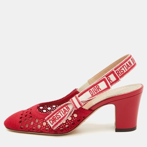 Cannage Fabric & Moi Slingback Pumps Size 36 - Dior - Modalova