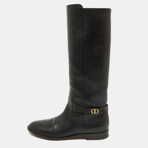 Dior Black Leather Riding Knee Length Boots Size 40.5 - Dior - Modalova