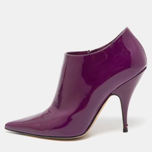 Dior Purple Patent Leather Pointed Toe Ankle Length Boots Size 37 - Dior - Modalova