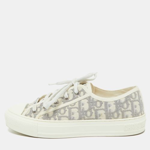 Dior Grey/White Oblique Canvas Walk'n'Dior Low Top Sneakers Size 39 - Dior - Modalova