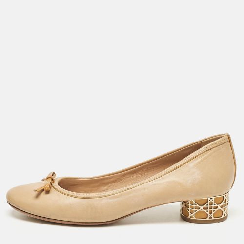 Dior Beige Leather Cannage Heel Ballerina Pumps Size 39 - Dior - Modalova