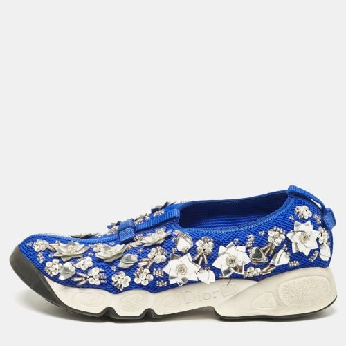 Dior Blue Mesh Fusion Crystal Embellished Slip On Sneakers Size 36.5 - Dior - Modalova