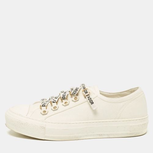 Dior White Canvas Walk'n'Dior Low Top Sneakers Size 38.5 - Dior - Modalova