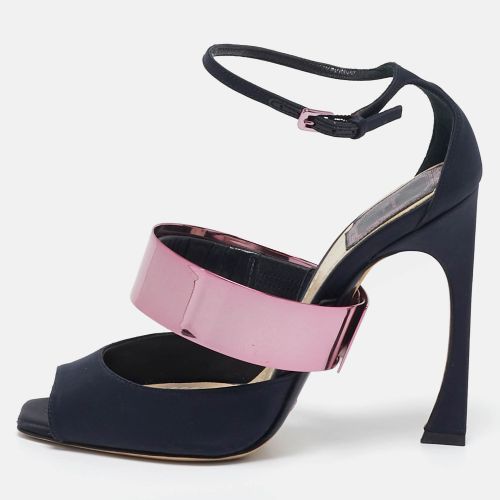 Dior Black Satin Ankle Strap Sandals Size 37 - Dior - Modalova