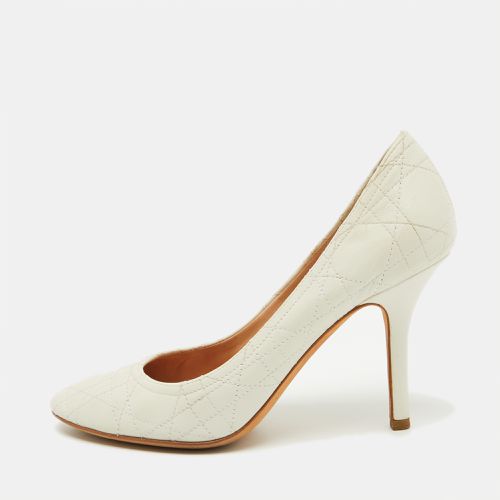 Dior White Cannage Leather Pumps Size 37 - Dior - Modalova