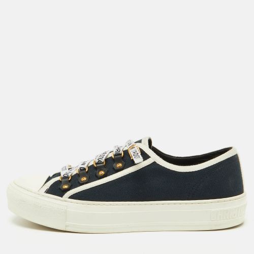 Dior Navy Blue Canvas Walk'n'Dior Low Top Sneakers Size 38.5 - Dior - Modalova