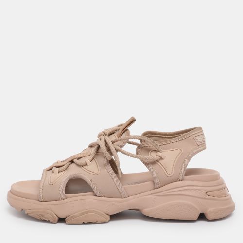 Dior Nude Pink Fabric D-Connect Flat Sandals Size 39 - Dior - Modalova