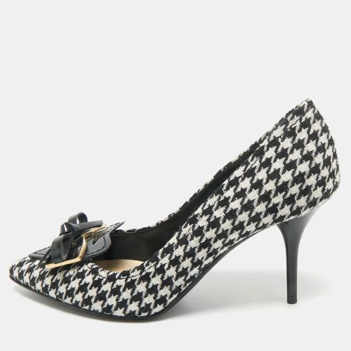 White Knit Fabric Bow Pointed Toe Pumps Size 36 - Dior - Modalova