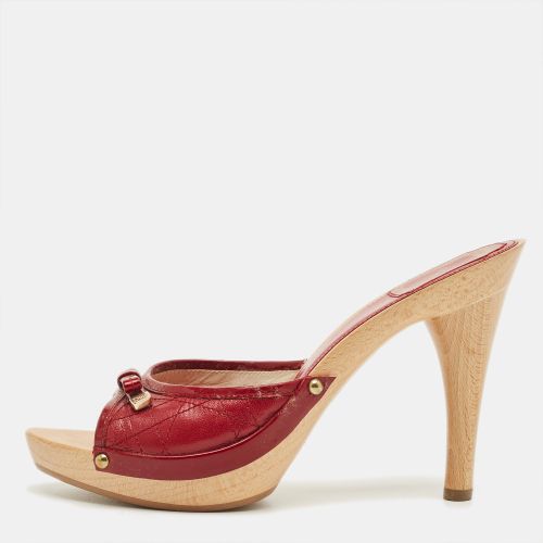 Dior Red Patent and Leather Slide Sandals Size 37.5 - Dior - Modalova