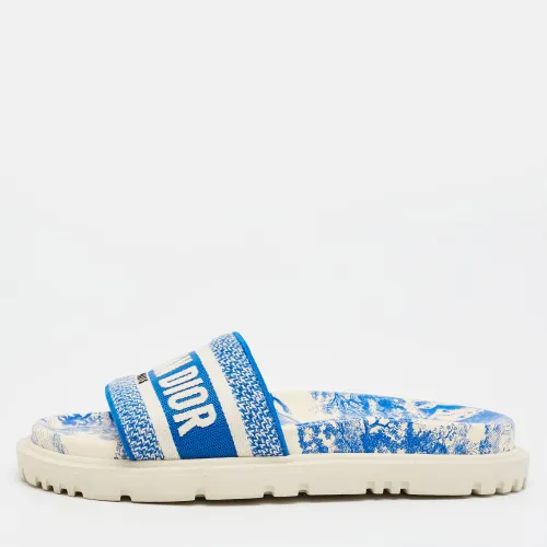 Dway Size 36.5 /White Canvas Flat Sandals - Dior - Modalova