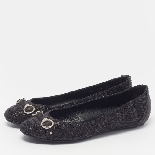 Size 37 Python Embossed and Woven Straw Ballet Flats - Dior - Modalova