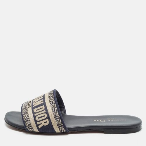 Dway Size 36 /Grey Canvas Flat Slides - Dior - Modalova
