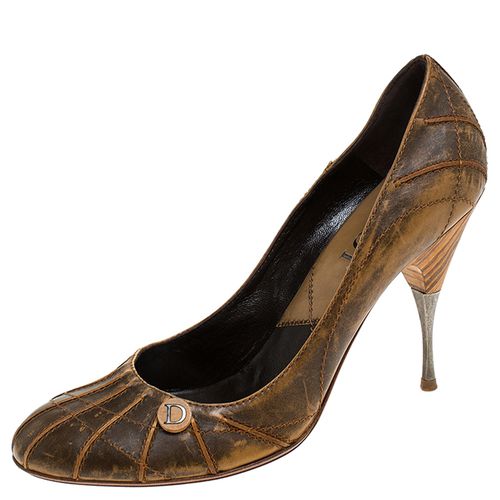 Dior Brown Textured Leather Pumps Size 41 - Dior - Modalova