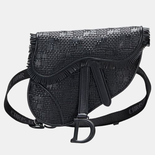 Dior Black Ultra Matte Woven Saddle - Dior - Modalova