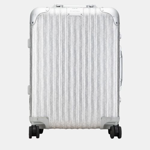 Dior Silver Rimowa Oblique Aluminum Gradient Cabin Luggage - Dior - Modalova